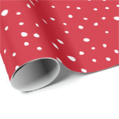 Oh by Golly | Rote und weiße Punkte Geschenkpapier (Rolleneckpunkt)