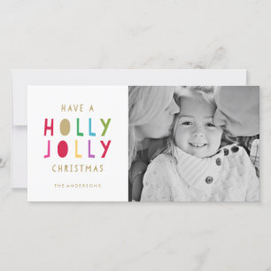 Oh, By Golly Wird Holiday Foto Cards Feiertagskarte