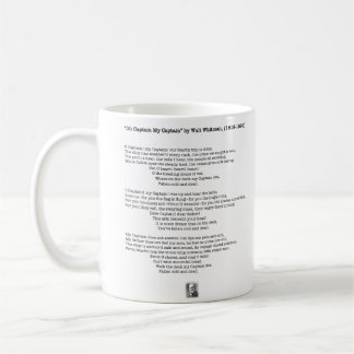 "Oh Captain, mein Captain" von Walt Whitman Kaffeetasse