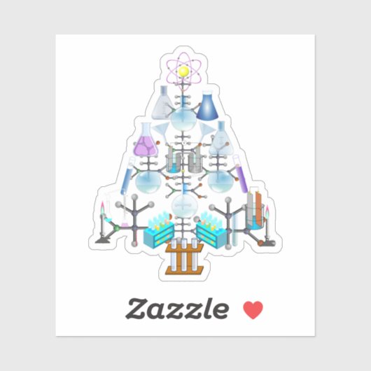 Oh Chemie, Oh Christbaum Aufkleber (Blatt)