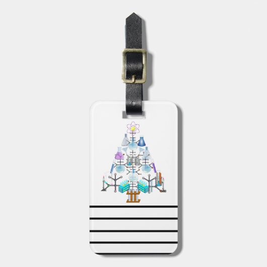 Oh Chemie, Oh Christbaum Gepäckanhänger (Vorderseite vertikal)