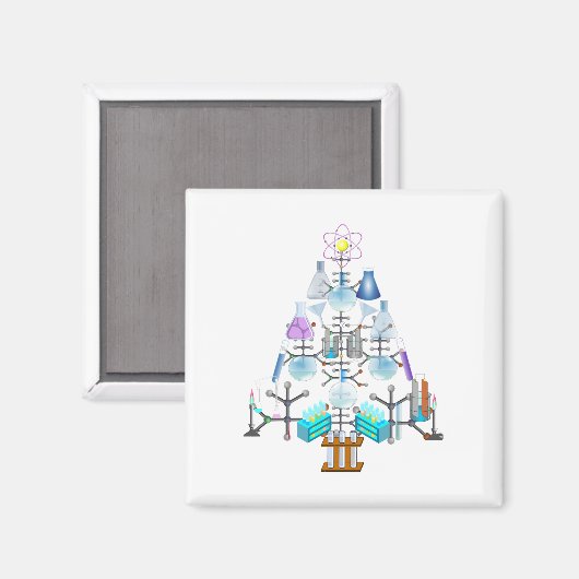 Oh Chemie, Oh Christbaum Magnet (Vorderseite/Rückseite)
