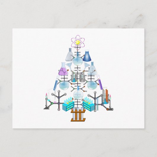 Oh Chemie, Oh Christbaum Postkarte (Vorderseite)