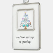 Oh Chemie, Oh Christbaum Rahmen-Ornament Silber (Links)