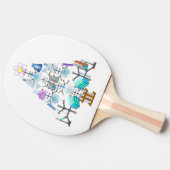 Oh Chemie, Oh Christbaum Tischtennis Schläger (Seitenansicht)