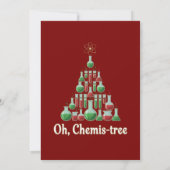 Oh Chemis-tree Funny Science Chemistry Christmas Dankeskarte (Rückseite)