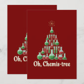 Oh Chemis-tree Funny Science Chemistry Christmas Dankeskarte (Vorne/Hinten)