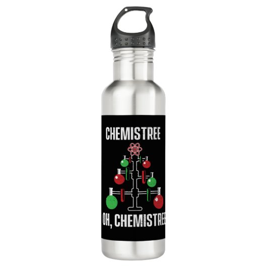 Oh Chemist Tree Chemistree Pun Science Edelstahlflasche (Vorderseite)