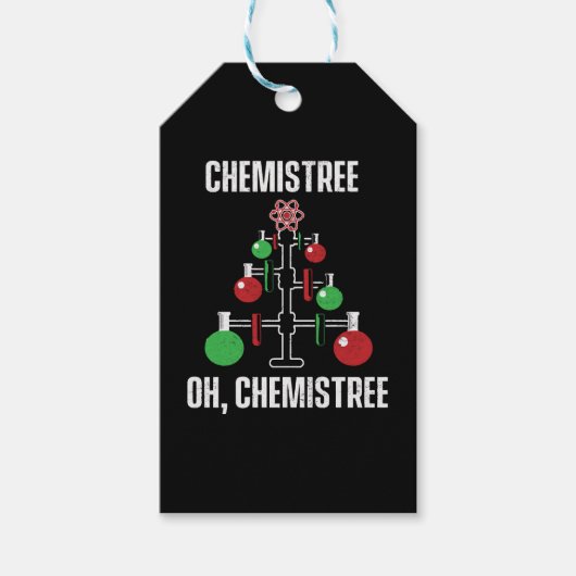 Oh Chemist Tree Chemistree Pun Science Geschenkanhänger (Vorderseite)