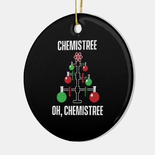Oh Chemist Tree Chemistree Pun Science Keramik Ornament (Links)