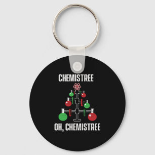 Oh Chemist Tree Chemistree Pun Science Schlüsselanhänger