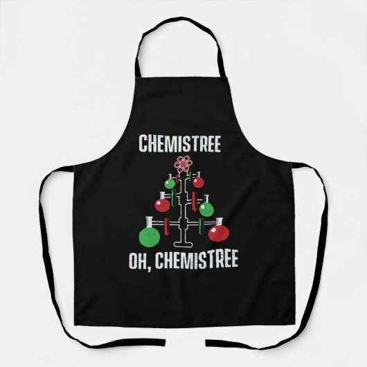 Oh Chemist Tree Chemistree Pun Science Schürze (Vorderseite)