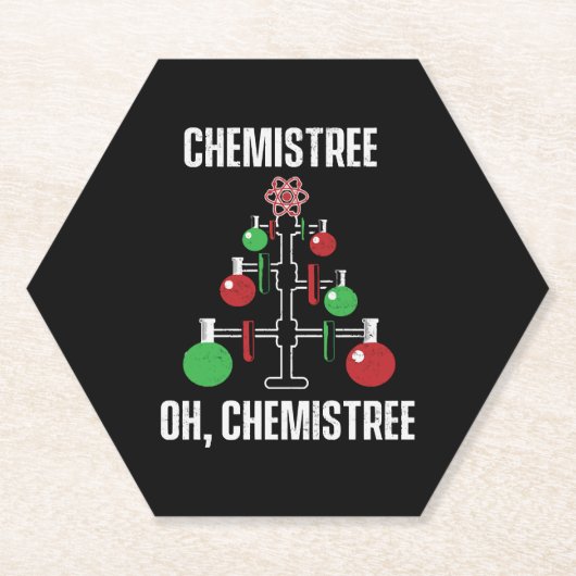 Oh Chemist Tree Chemistree Pun Science Untersetzer (Vorderseite)