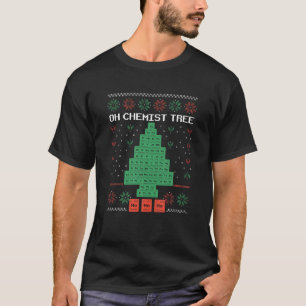 Oh Chemist Tree frohe Weihnachten Ugly Chemistree  T-Shirt