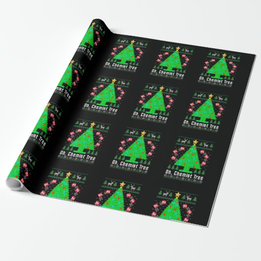 Oh Chemist Tree Merry Chemistree Chemistry Ugly Ch Geschenkpapier (Ungerollt)