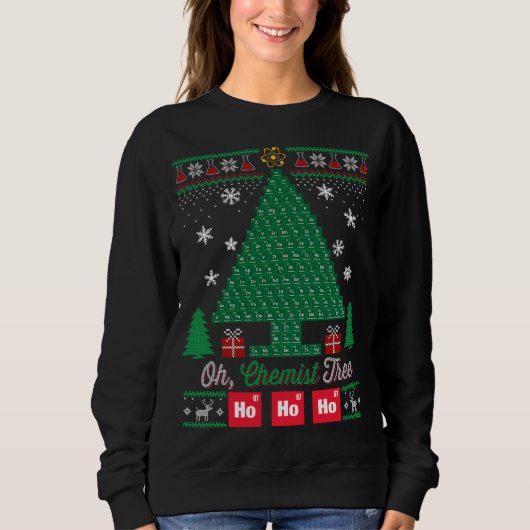 Oh Chemist Tree Merry Christmas Chemistream Sweatshirt (Vorderseite)