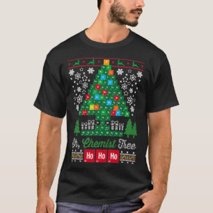 Oh Chemist Tree Merry Christmas Chemistream T-Shirt