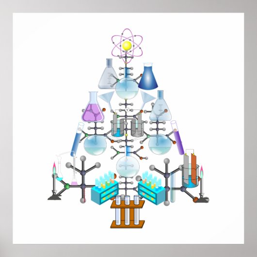 Oh Chemist Tree, Oh Weihnachtsbaum Poster (Vorne)