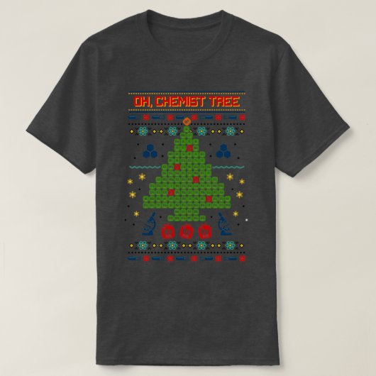 Oh Chemist Tree Ugly Christmas Sweatshirt T-Shirt (Design vorne)