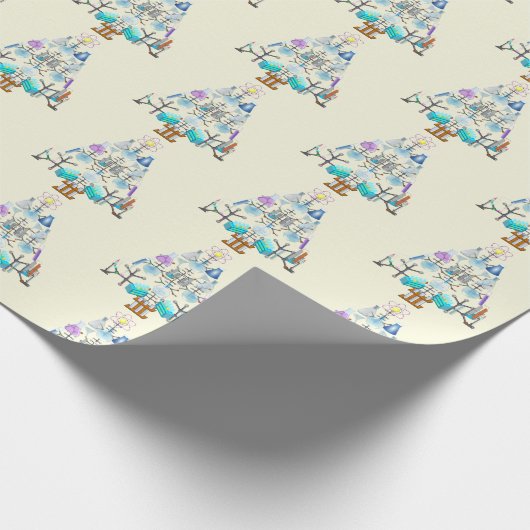 Oh, Chemist Tree Weihnachten Geschenkpapier (Ecke)