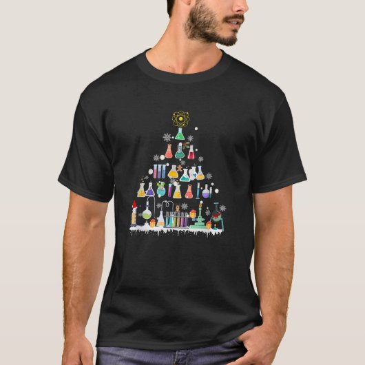 Oh Chemistream Funny Christmas Tree Chemical Scien T-Shirt (Vorderseite)