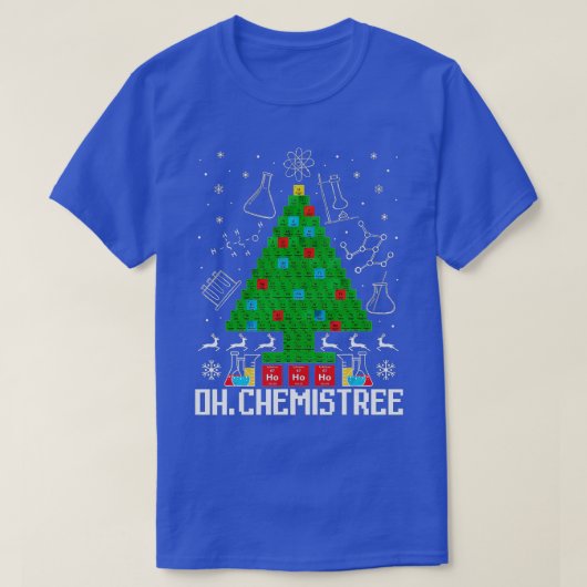Oh Chemistream Funny Science Christmas Tree Chemis T-Shirt (Design vorne)
