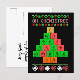 Oh Chemistream - hässlicher Weihnachtssüßer für Ch Feiertagspostkarte