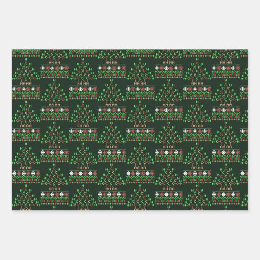 Oh Chemistream - hässlicher Weihnachtssüßer für Ch Geschenkpapier Set (Vorderseite 2)