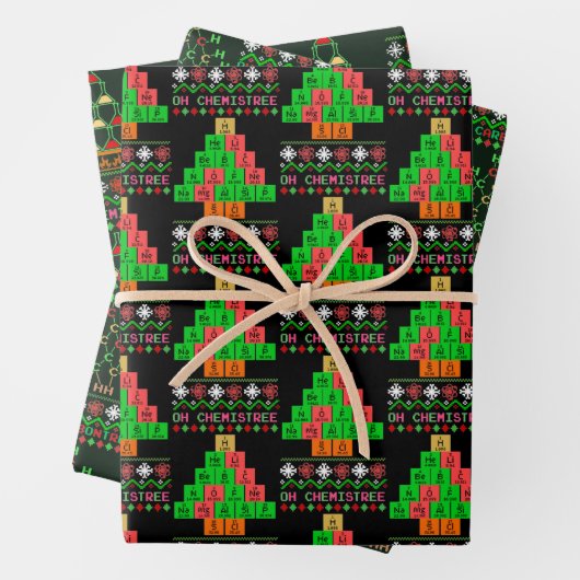 Oh Chemistream - hässlicher Weihnachtssüßer für Ch Geschenkpapier Set (Beispiel)