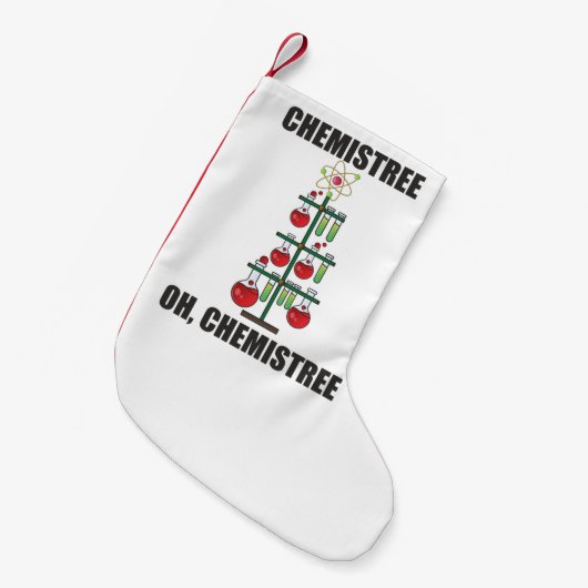 Oh Chemistream Weihnachts Chemie Lehrer  Kleiner Weihnachtsstrumpf (Vorderansicht (hängend))