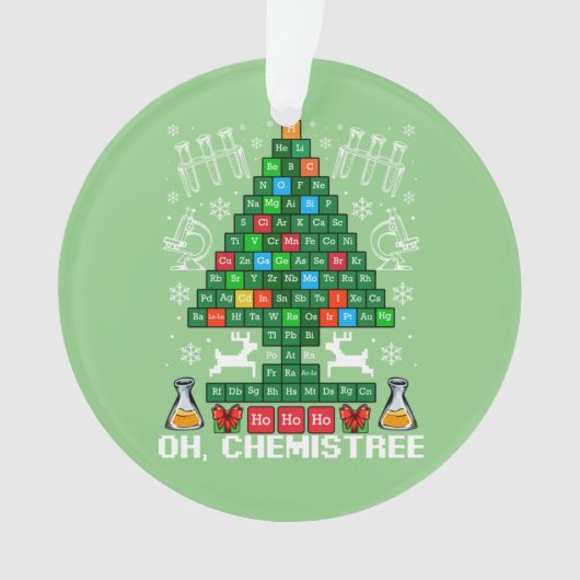 Oh Chemistream Weihnachtschemie Wissenschaft Perio Ornament (Vorderseite)