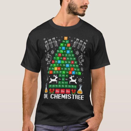 Oh Chemistream Weihnachtschemie Wissenschaft Perio T-Shirt (Vorderseite)