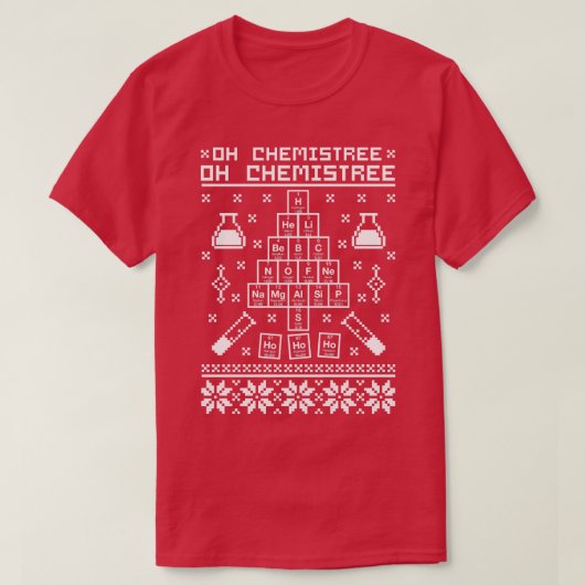 Oh Chemistree Chemie Ugly Sweater T-Shirt (Design vorne)