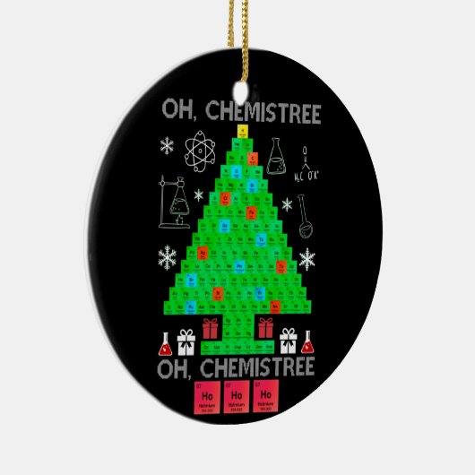 Oh Chemistree Chemist Tree Funny Science Weihnacht Keramik Ornament (Rechts)