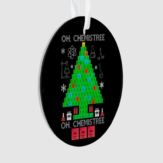Oh Chemistree Chemist Tree Funny Science Weihnacht Ornament (Vorderseite)