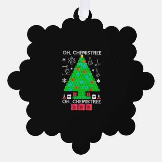 Oh Chemistree Chemist Tree Funny Science Weihnacht Ornament Karte (Vorderseite)