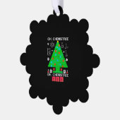 Oh Chemistree Chemist Tree Funny Science Weihnacht Ornament Karte (Linke Ecke)