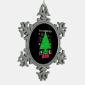 Oh Chemistree Chemist Tree Funny Science Weihnacht Schneeflocken Zinn-Ornament (Links)