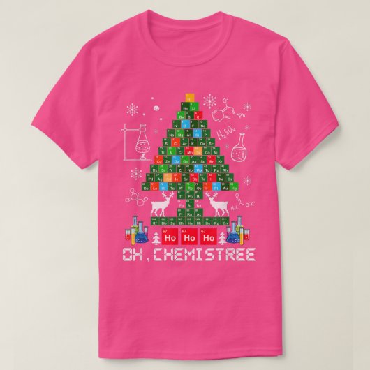 Oh Chemistree Chemistry Teacher Christmas Teacher T-Shirt (Design vorne)