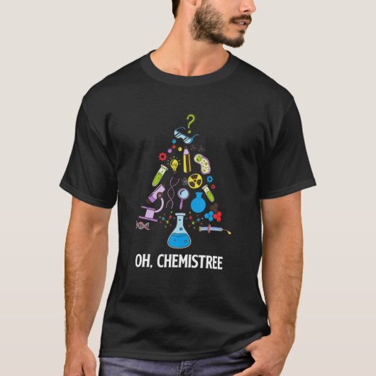 Oh Chemistree Funny Science Weihnachtsbaum T-Shirt (Vorderseite)