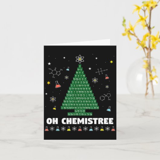 Oh Chemistree Periodic Table Chemistry Christmas T Karte (Gelbe Blume)