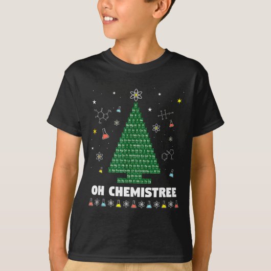 Oh Chemistree Periodic Table Chemistry Christmas T T-Shirt (Vorderseite)