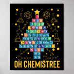 Oh Chemistree Science Christmas Tree Chemistry Poster<br><div class="desc">Tragen Sie dieses lustige Chemiestück zu Weihnachten,  um Ihre Liebe und Leidenschaft für Wissenschaft zu zeigen. Ein großartiges Geschenk für den Chemielehrer oder Professor in der Schule.</div>