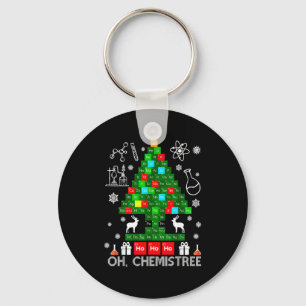Oh Chemistree Wissenschaftler Chemisches Weihnacht Schlüsselanhänger