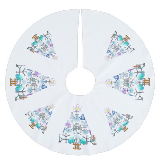 Oh Chemistry, Oh Chemist Tree Polyester Weihnachtsbaumdecke (Vorderseite)