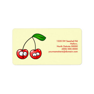 Oh, Cherry Up! Cherries Address Label Adressaufkleber