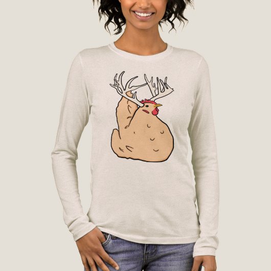 Oh Chicken Deer Tri-Blend Shirt (Vorderseite)