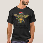Oh Christmas Bee - Bee Santa Hat - Christmas Light T-Shirt (Vorderseite)