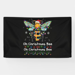 Oh Christmas Bee Bee Weihnachtsmannmütze Bee Light Banner