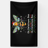 Oh Christmas Bee Bee Weihnachtsmannmütze Bee Light Banner (Vertikal)